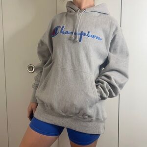 Champion reverse weave heather gray hoodie